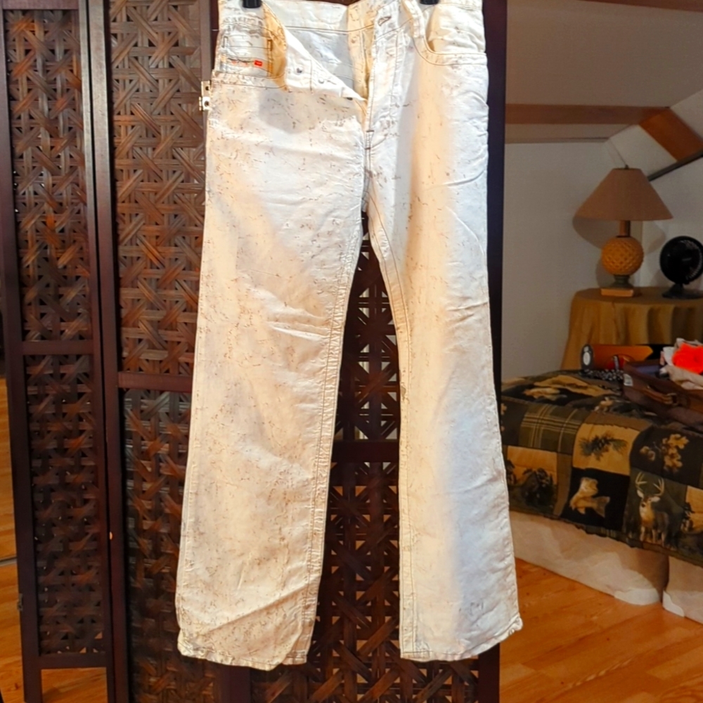 Diesel cream/off white jeans